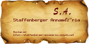 Staffenberger Annamária névjegykártya